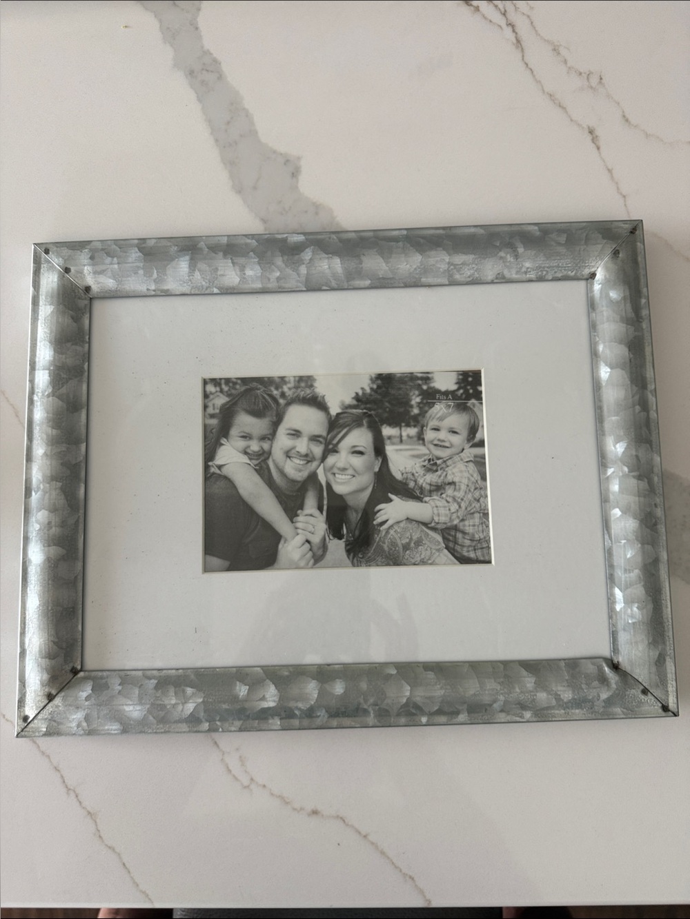 Galvanized Metal Picture 5x7 Frame - Silver